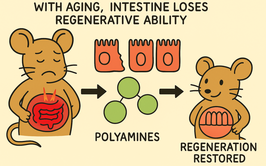 Polyamines promote regeneration in the aging intestine
