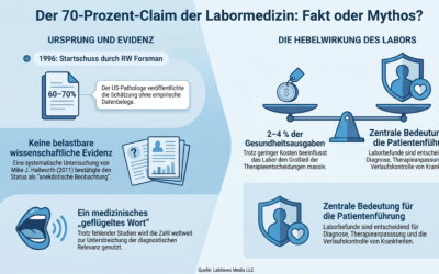 The 70 percent claim of laboratory medicine: How much truth is behind the famous number?